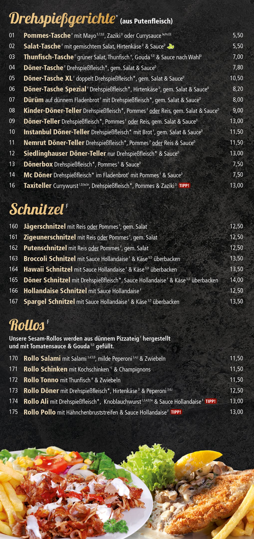 Speisekarte – Seite 2